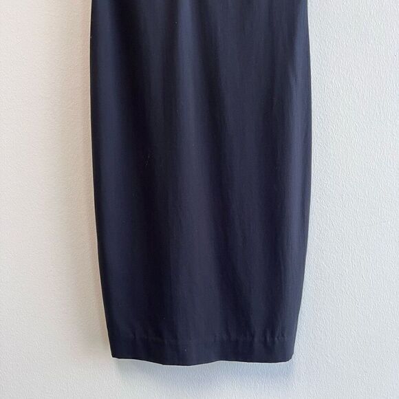 L'Agence Womens 4 Black Slip Dress Lambskin Bodice V Neck Back Zipper Sleeveless - Picture 4 of 13